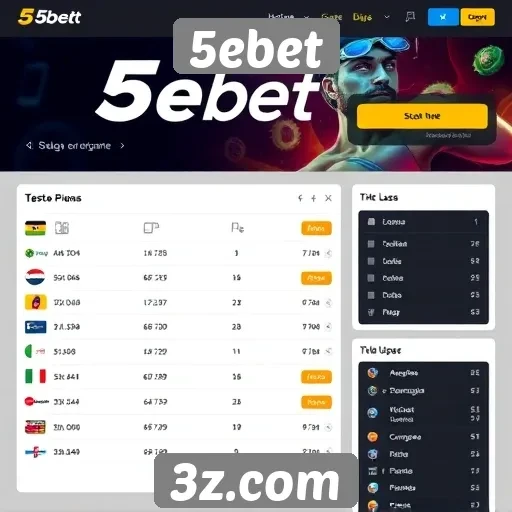 Facilidade de uso da interface do site 5ebet